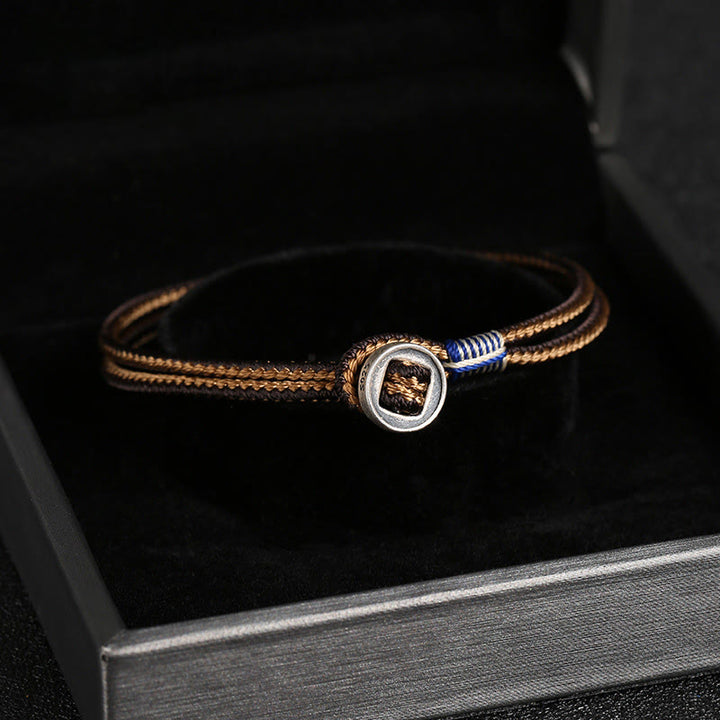 Bracelet en argent sterling 925 avec protection de bouton fait main et Buddha Stones