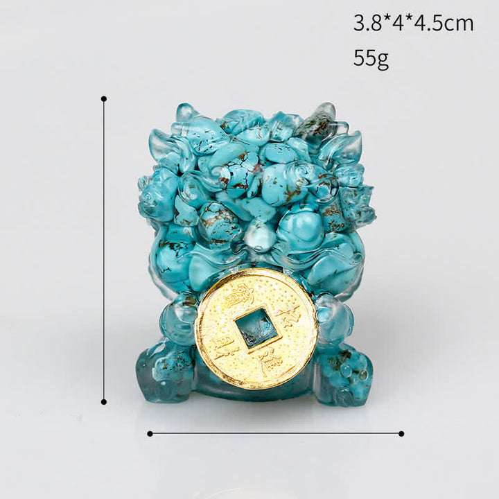 Buddha Stones faites à la main, jolie pièce d'or PiXiu, cristal Fengshui, énergie, richesse, fortune, décoration de la maison - image 24