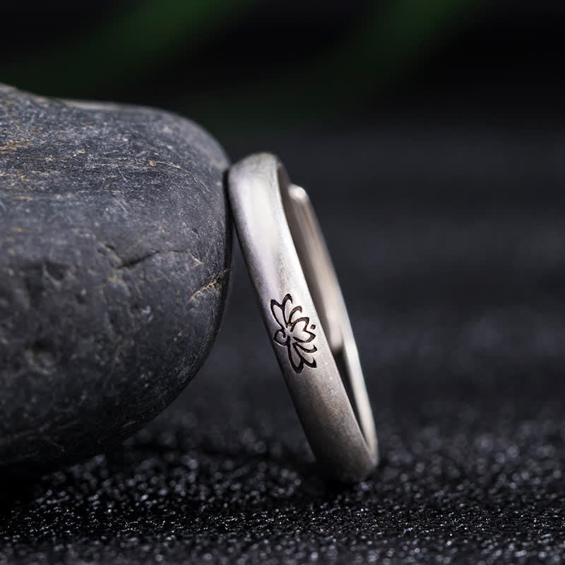 Bague d'illumination en argent sterling 925 avec Buddha Stones et fleur de lotus - image 3