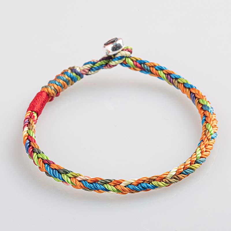 Bracelet porte-bonheur multicolore Buddha Stones « Que vous soyez en bonne santé et heureux »
