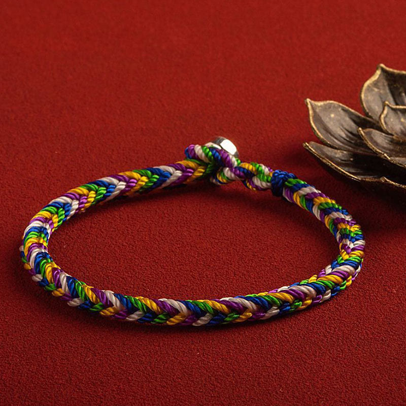 Bracelet porte-bonheur multicolore Buddha Stones "Que tout se passe comme tu le souhaites"