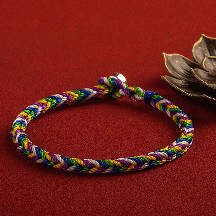 Bracelet porte-bonheur multicolore Buddha Stones "Que tout se passe comme tu le souhaites"