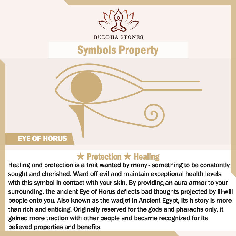 Collier pendentif de protection œil d'Horus en Buddha Stones