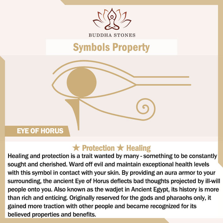 Collier pendentif de protection œil d'Horus en Buddha Stones