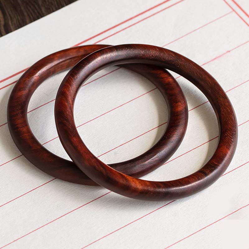 Bracelet de protection tibétain en petites feuilles de bois de santal rouge et ébène avec Buddha Stones - image 4