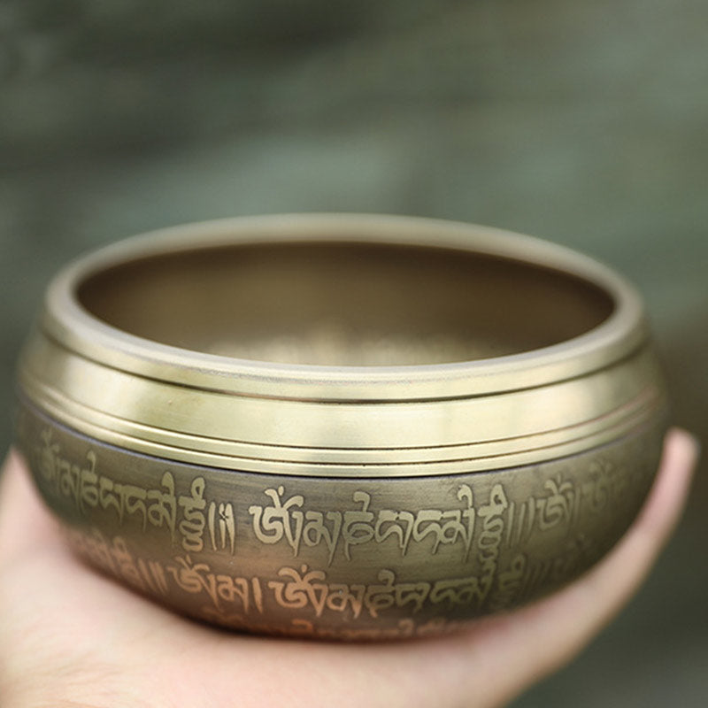 Bol chantant tibétain Buddha Stones fabriqué à la main pour la concentration et la méditation Ensemble de bols chantants paisibles et joyeux - image 1