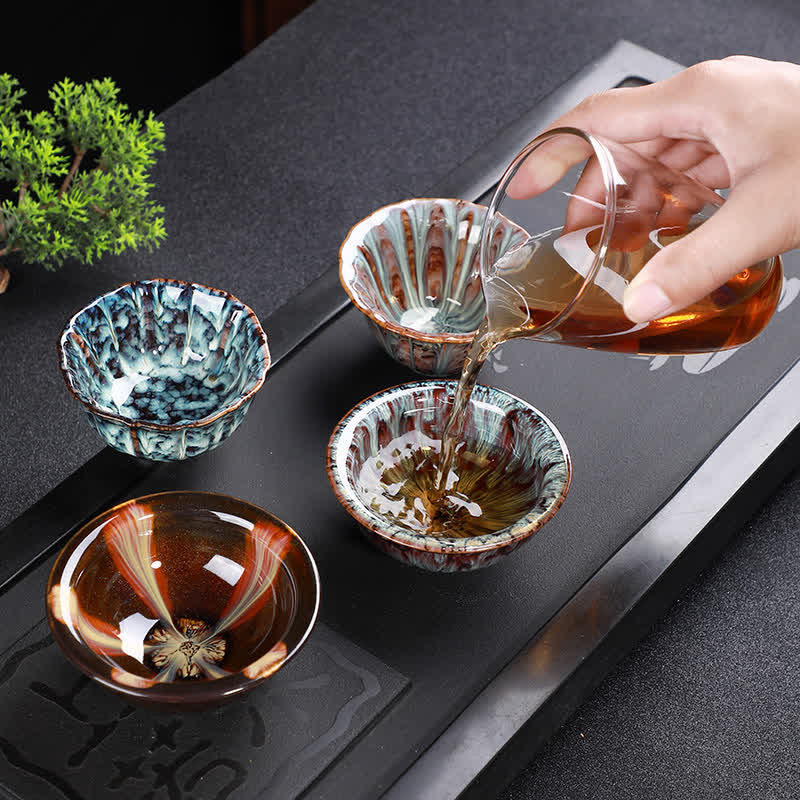 Tasse à thé en céramique colorée avec Buddha Stones pour la maison et le bureau