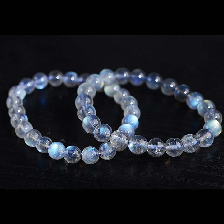 Bracelet de perles de guérison en pierre de lune naturelle Buddha Stones - image 8
