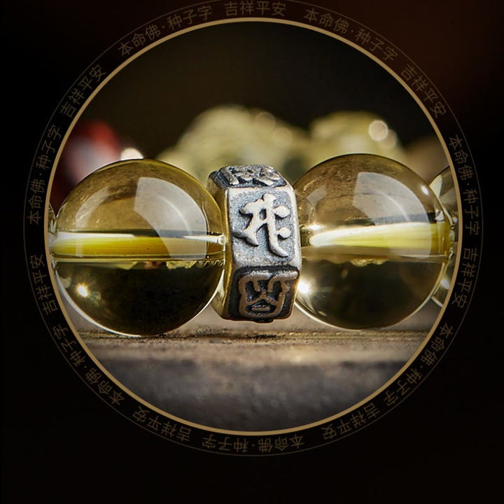 Bracelet de protection de prospérité en œil de tigre double PiXiu en Buddha Stones