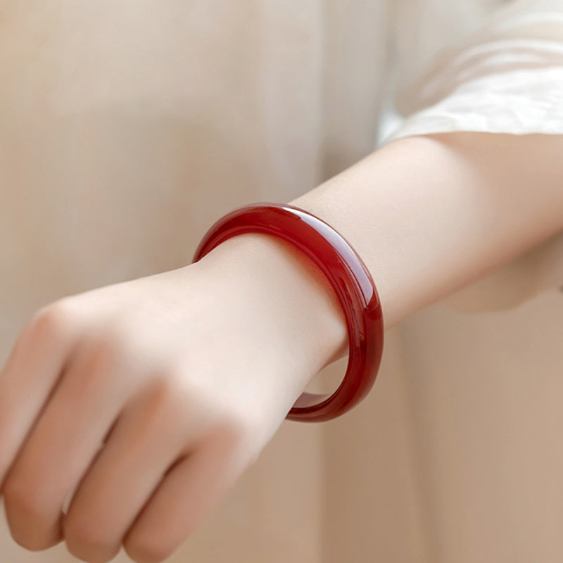 Bracelet de confiance en agate rouge naturelle de Buddha Stones - image 3