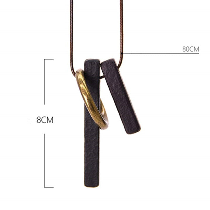 Collier pendentif illumination en bois d'ébène Buddha Stones et cercle zen - image 12