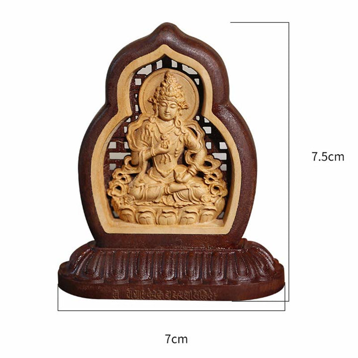 Statue de compassion gravée en bois de Bouddha Vajrasattva, figurine décorative - image 5