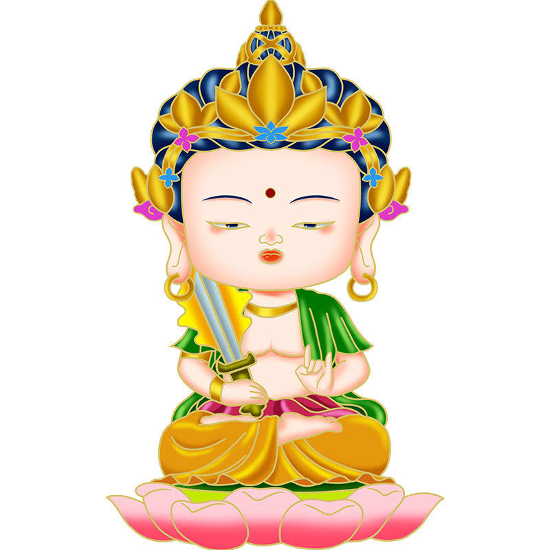Buddha Stones Zodiaque chinois Bouddha natal Bénédiction Richesse Fortune Autocollant de téléphone pour réfrigérateur