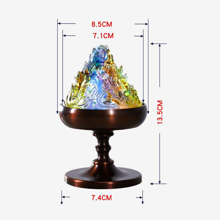 Brûleur d'encens de méditation et de guérison de la montagne de cristal Liuli