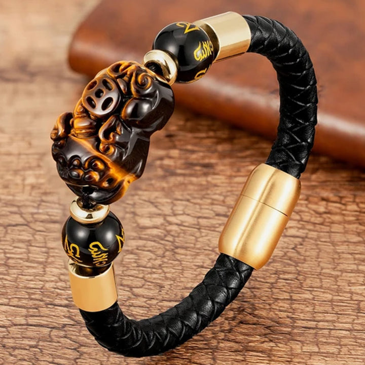 Bracelet Feng Shui Oeil de Tigre Pixiu