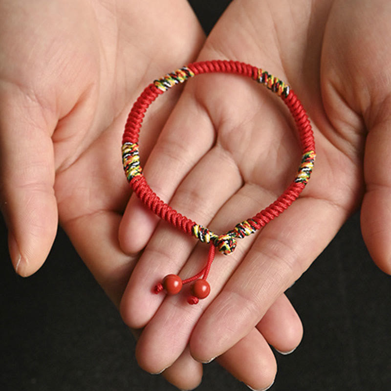 Bracelet porte-bonheur avec nœud en cinq couleurs King Kong