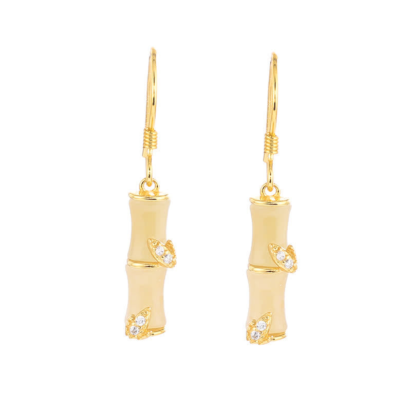 Boucles d'oreilles pendantes porte-bonheur en argent sterling 925 avec jade chrysobéryl œil de chat agate rouge bambou - image 6