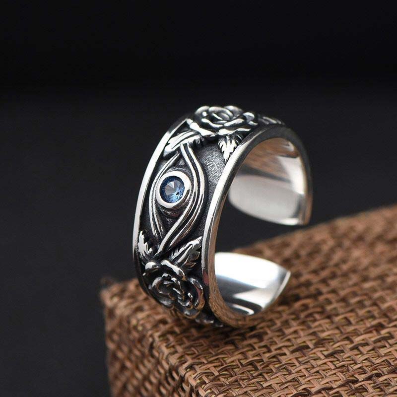 Bague ajustable de protection en cristal œil d'Horus Buddha Stones - image 2
