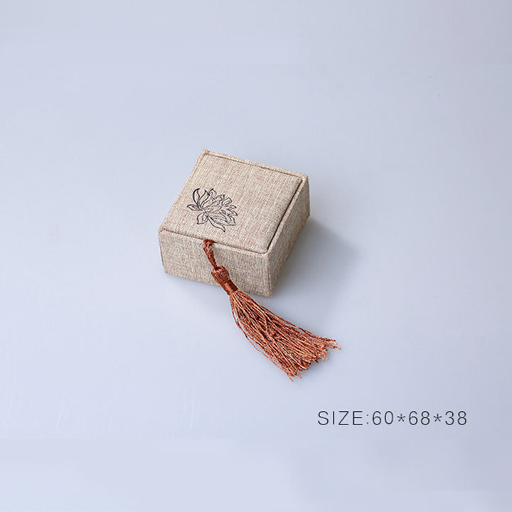Coffret de rangement pour bijoux motif lotus Buddha Stones Coffret cadeau pompons - image 2