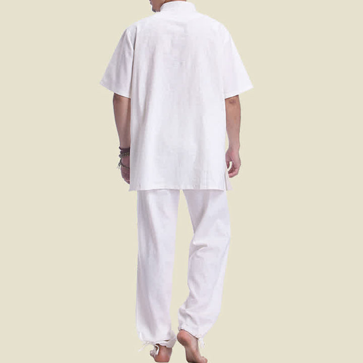 Ensemble de vêtements en coton et lin pour homme Buddha Stones, méditation spirituelle zen, prière - image 10