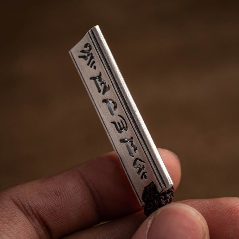 Collier pendentif en argent sterling 999 Buddha Stones et gravure Om Mani Padme Hum en forme de lotus - image 5