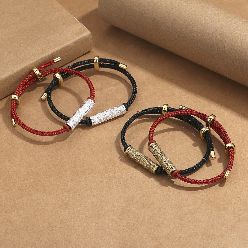 Bracelet tressé en corde Tai Sui fait main avec Buddha Stones et force de protection