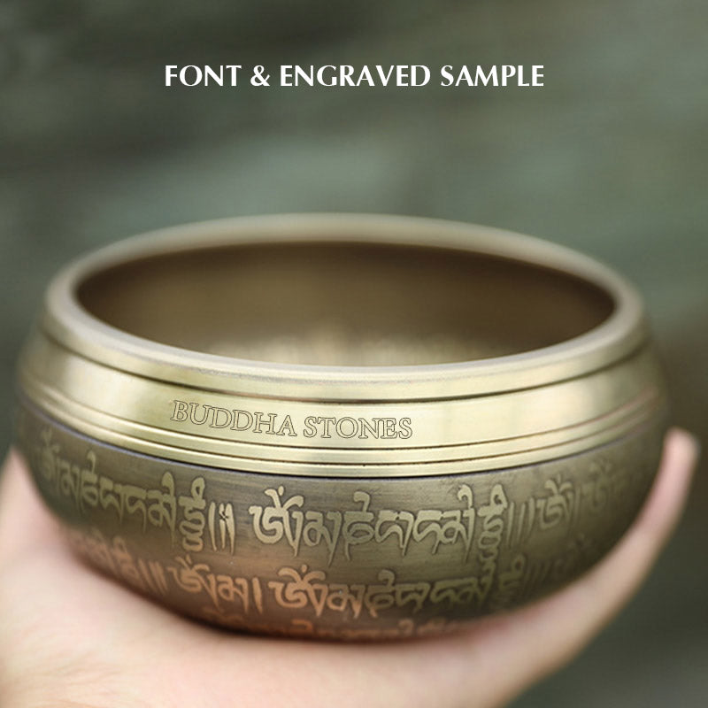 Bol chantant tibétain Buddha Stones fabriqué à la main pour la concentration et la méditation Ensemble de bols chantants paisibles et joyeux - image 13