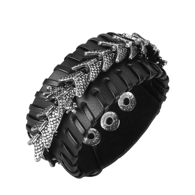 Bracelet de protection en cuir de dragon