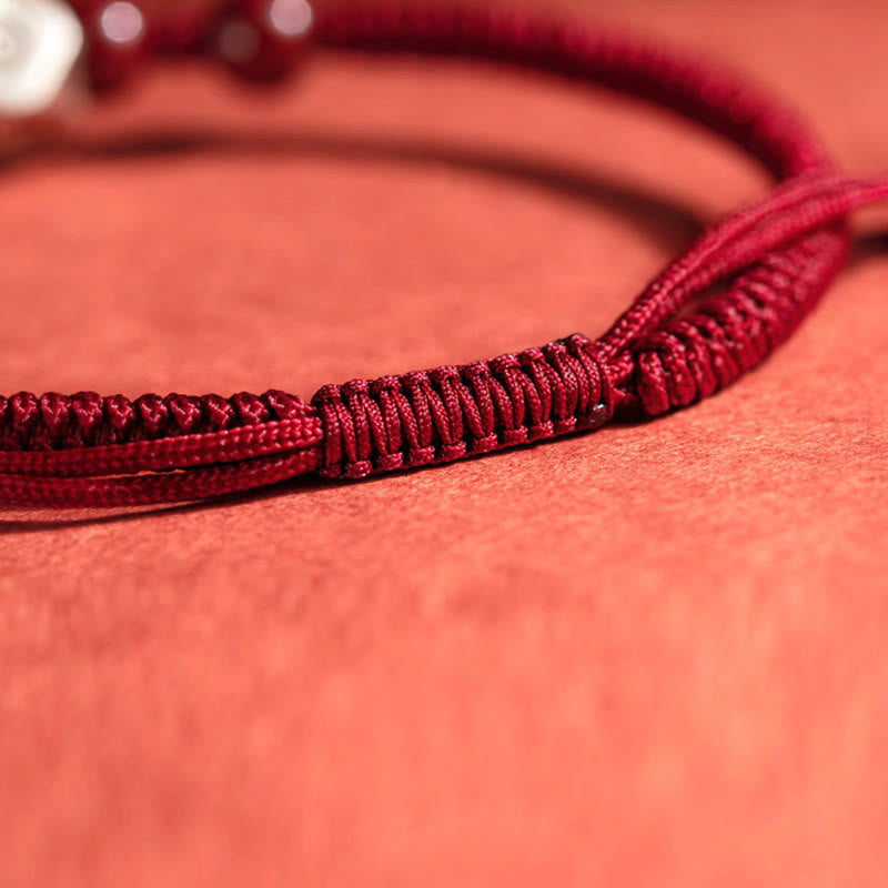 Bracelet en argent sterling 925 et cinabre, symbole du zodiaque chinois, Buddha Stones et symbole de calme. - image 5