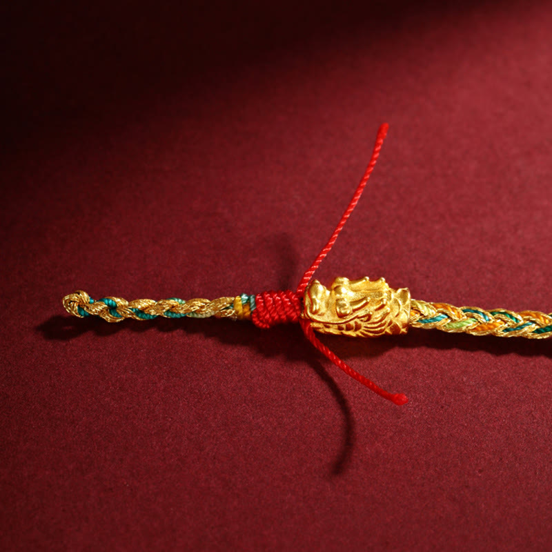 Bracelet tressé sculpté à la main en Buddha Stones Année du Dragon