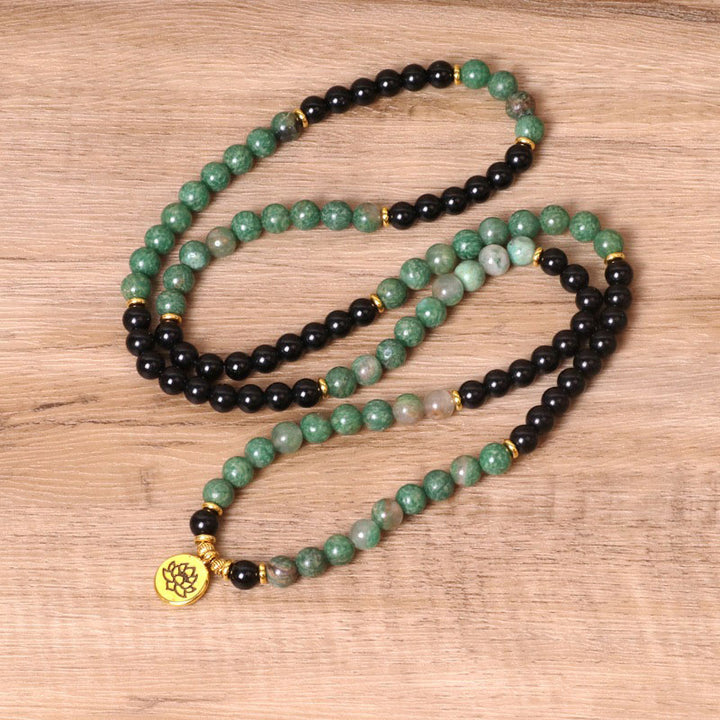 Bracelet Mala de guérison en agate naturelle avec 108 Buddha Stones