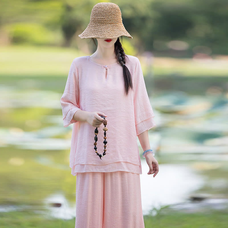 Ensemble de vêtements pour femme Tai Chi Méditation Prière Zen Spirituel Matin Pratique - image 18