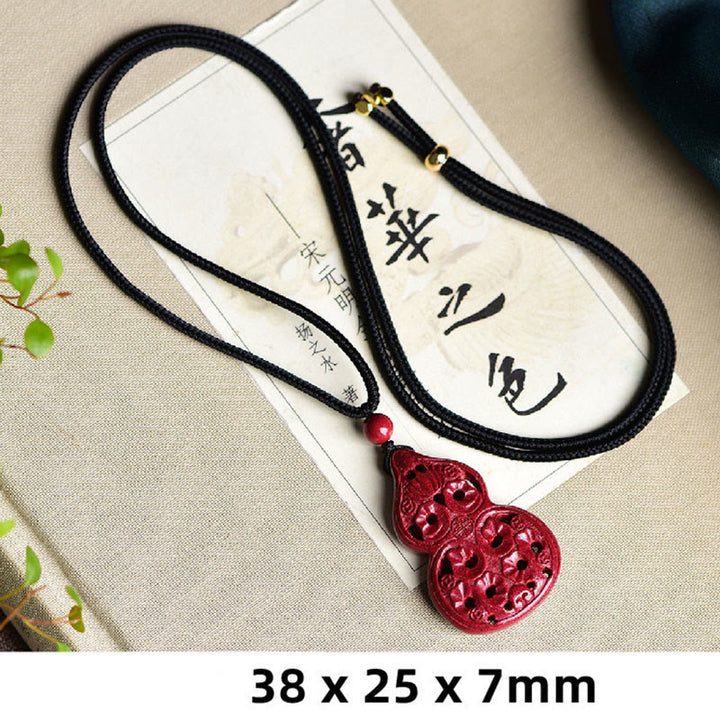 Collier pendentif en Buddha Stones rieur Yin Yang zodiaque chinois gourde cinabre naturel bénédiction - image 27