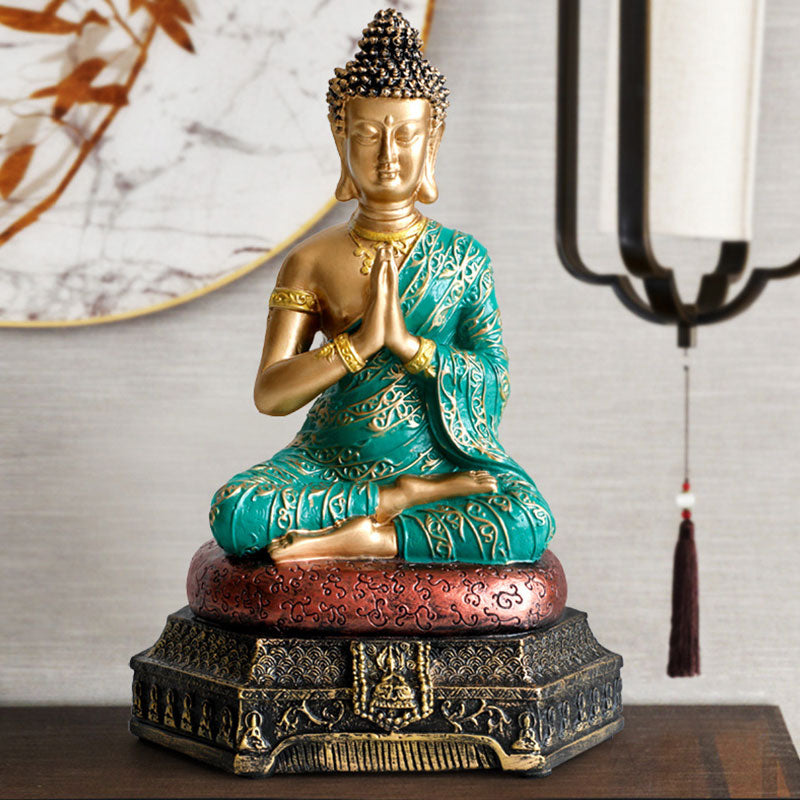 Buddha Stones Statue de Bouddha de la Compassion en Résine Décoration - image 1