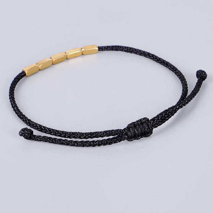 Bracelet tressé de protection en perles de cuivre fabriquées à la main par Buddha Stones