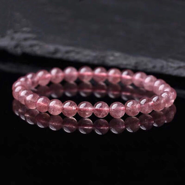 Bracelet d'amour et de bienveillance en quartz rose naturel Buddha Stones