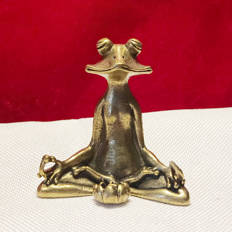 Buddha Stones Mini Petite Grenouille Tortue Koi Poisson Escargot Crabe Cuivre Richesse Décoration de la Maison - image 10