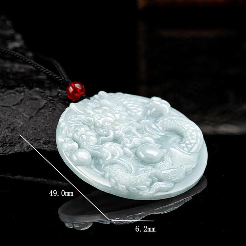 ❗❗❗Une vente flash - Collier à cordon avec amulette de succès en jade et Buddha Stones en forme de dragon du zodiaque chinois - image 9