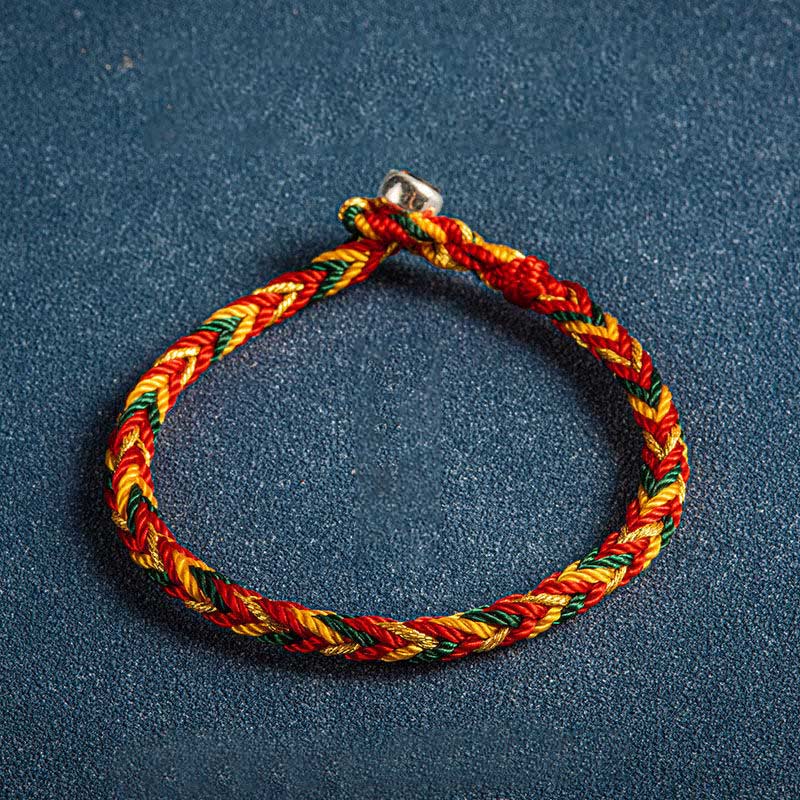 Bracelet porte-bonheur multicolore Buddha Stones « Que vous soyez en sécurité toute l'année »