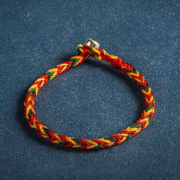 Bracelet porte-bonheur multicolore Buddha Stones « Que vous soyez en sécurité toute l'année »