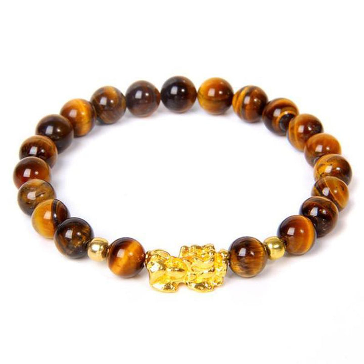 Bracelet Feng Shui en obsidienne Pixiu porte-bonheur Buddha Stones