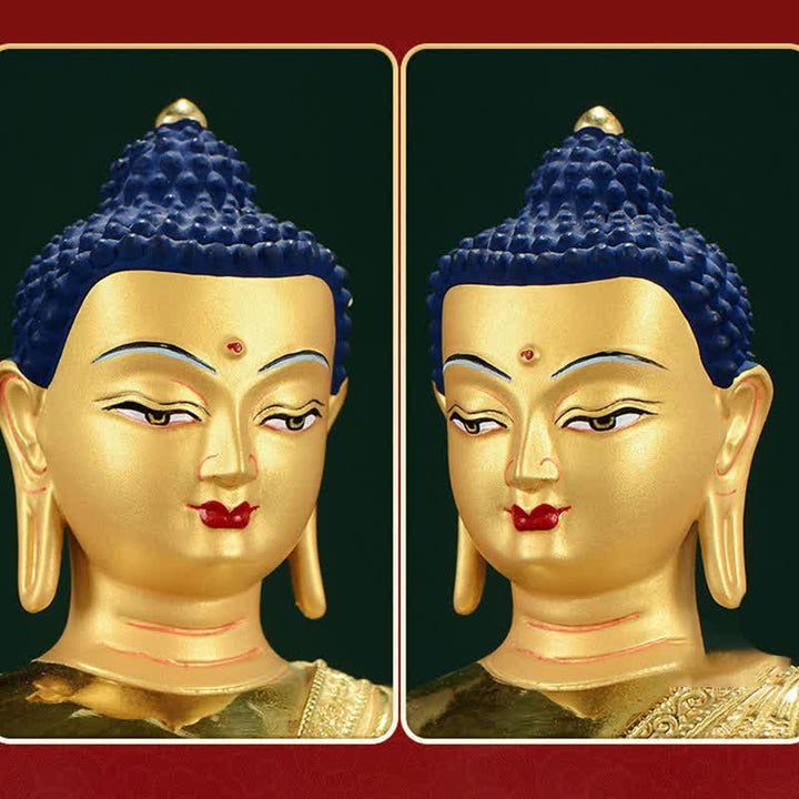 Statue en cuivre de l'illumination de Bouddha Shakyamuni, décoration pour la maison - image 13