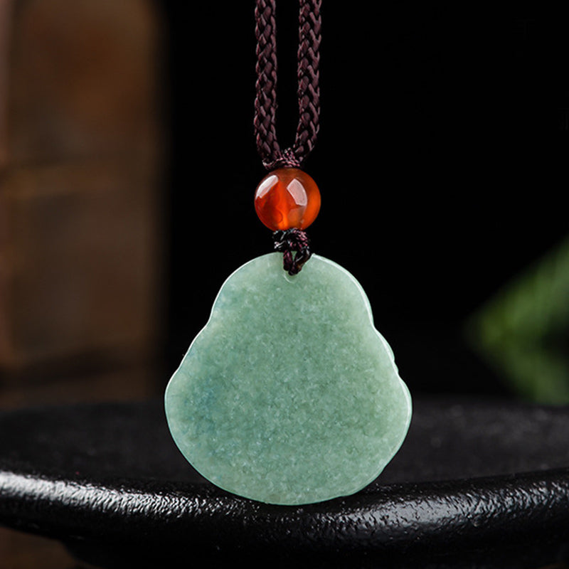 Collier pendentif en jade cyan Bouddha rieur Bouddha rieur Buddha Stones - image 8