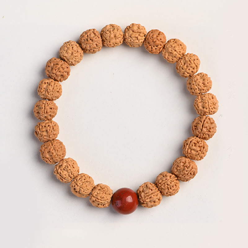 Bracelet de richesse et de bon augure en Buddha Stones tibétaines Rudraksha Bodhi Seed