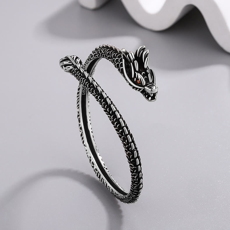Bracelet de protection porte-bonheur Buddha Stones et motif écailles de dragon