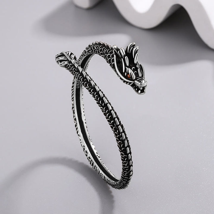 Bracelet de protection porte-bonheur Buddha Stones et motif écailles de dragon