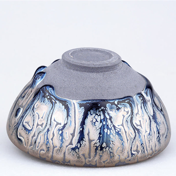 Tasse à thé en céramique chinoise Jianzhan faite à la main avec Buddha Stones et motif d'arbre à thé