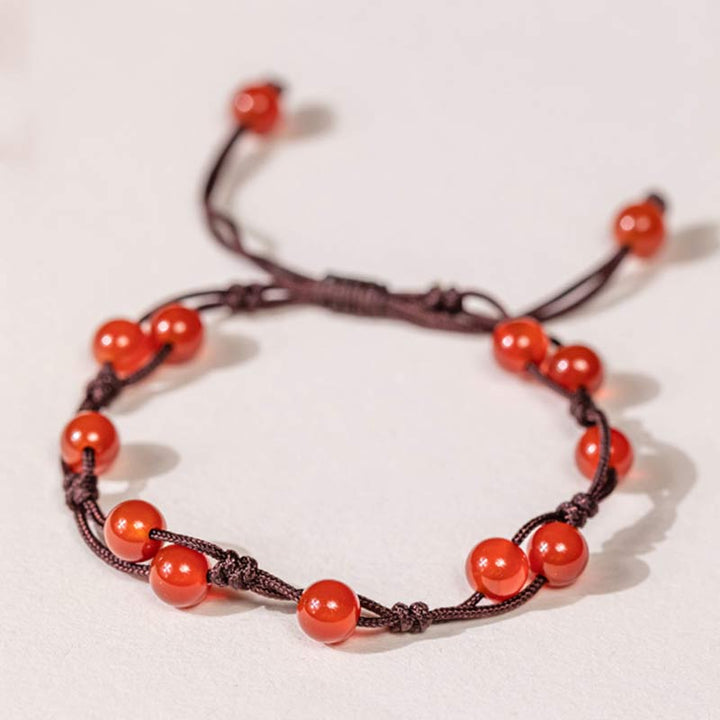 Bracelet calme en agate rouge, agate mousse et cinabre de Buddha Stones