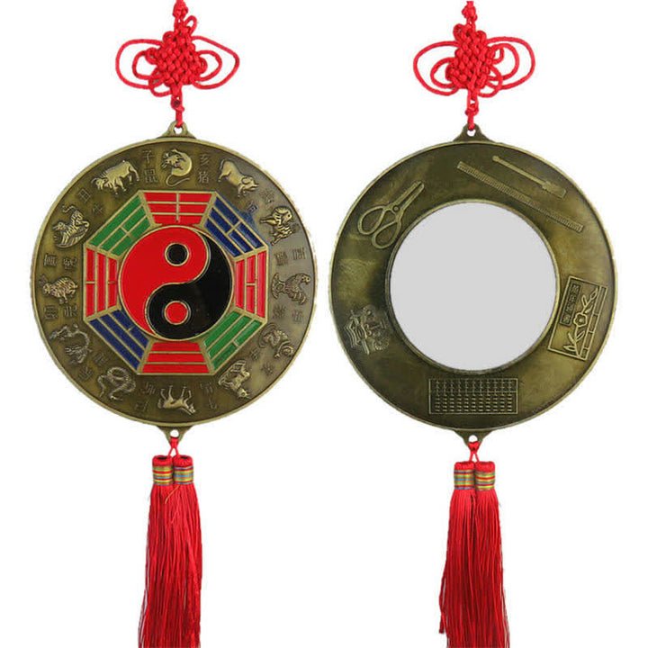 Carte Feng Shui Bagua Nœuds chinois Harmonie Carte énergétique Miroir - Carte Bagua ronde de 14 cm - image 9