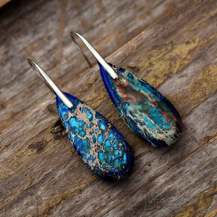 Boucles d'oreilles en cristal de guérison Emperor Stone